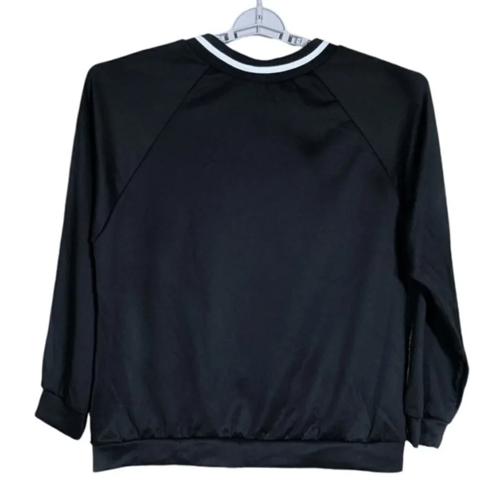 Blush Paris Bomber Jacket Magazine Varsity Zip Up Gold Black Women Large-XLarge - Picture 3 of 15